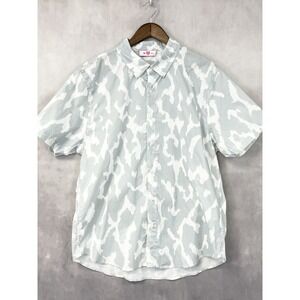 Buddy Love Robert Button Up Shirt Mens 2XL Slate Coastal Tropical Resort Casual
